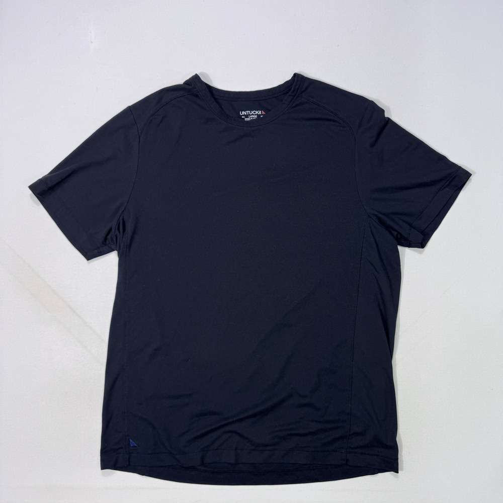 UNTUCKit Clarendon II Black T-Shirt Mens Large Minimalist Crew Neck Tee Modern